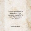 Mahatma Gandhi quote: “One’s own religion is after all a…”- at QuotesQuotesQuotes.com