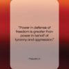 Malcolm X quote: “Power in defense of freedom is greater…”- at QuotesQuotesQuotes.com