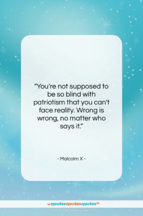 Malcolm X quote: “You’re not supposed to be so blind…”- at QuotesQuotesQuotes.com