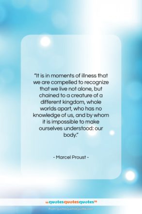 Marcel Proust quote: “It is in moments of illness that…”- at QuotesQuotesQuotes.com