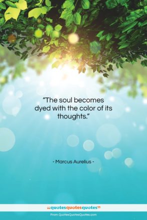 Marcus Aurelius quote: “The soul becomes dyed with the color…”- at QuotesQuotesQuotes.com