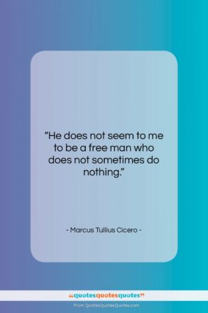 Marcus Tullius Cicero quote: “He does not seem to me to…”- at QuotesQuotesQuotes.com