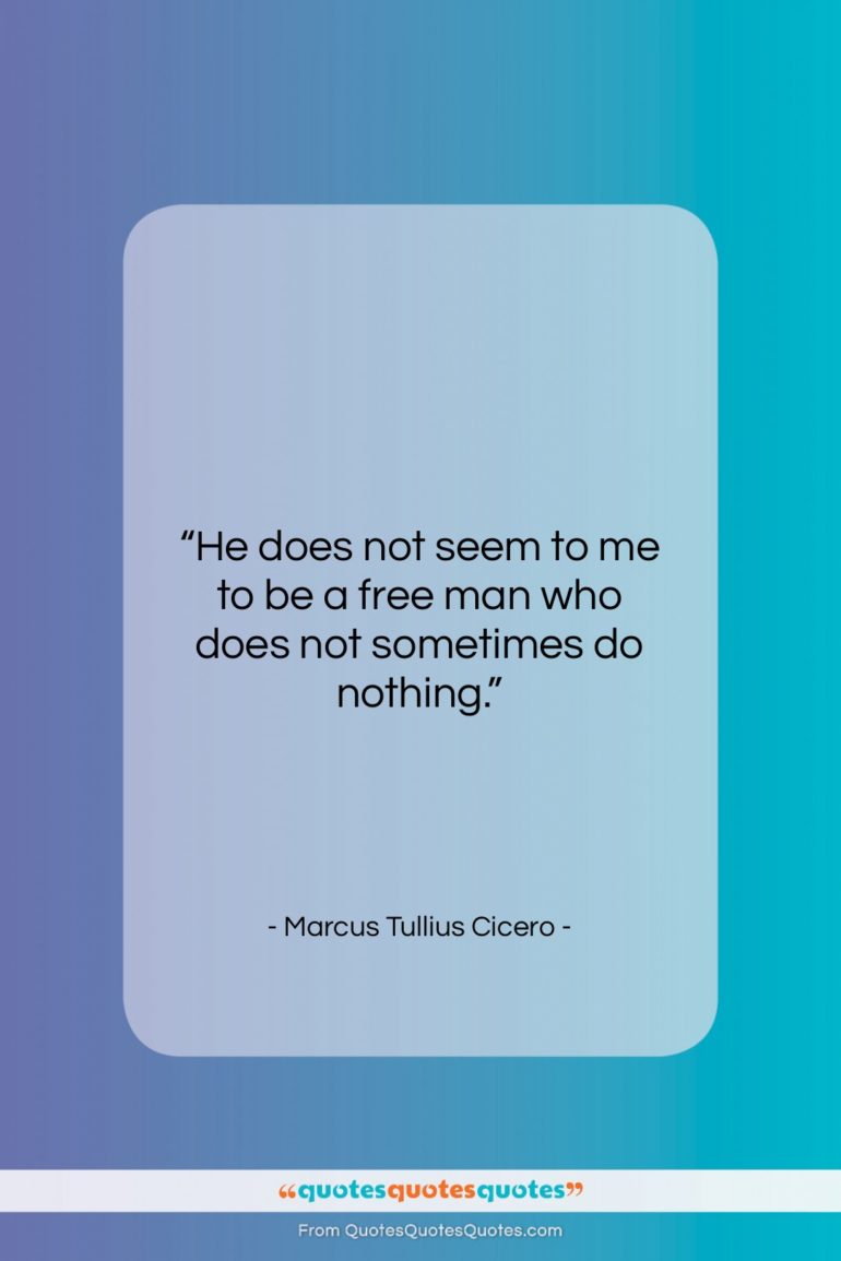 Marcus Tullius Cicero quote: “He does not seem to me to…”- at QuotesQuotesQuotes.com