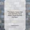 Marlene Dietrich quote: “The tears I have cried over Germany…”- at QuotesQuotesQuotes.com