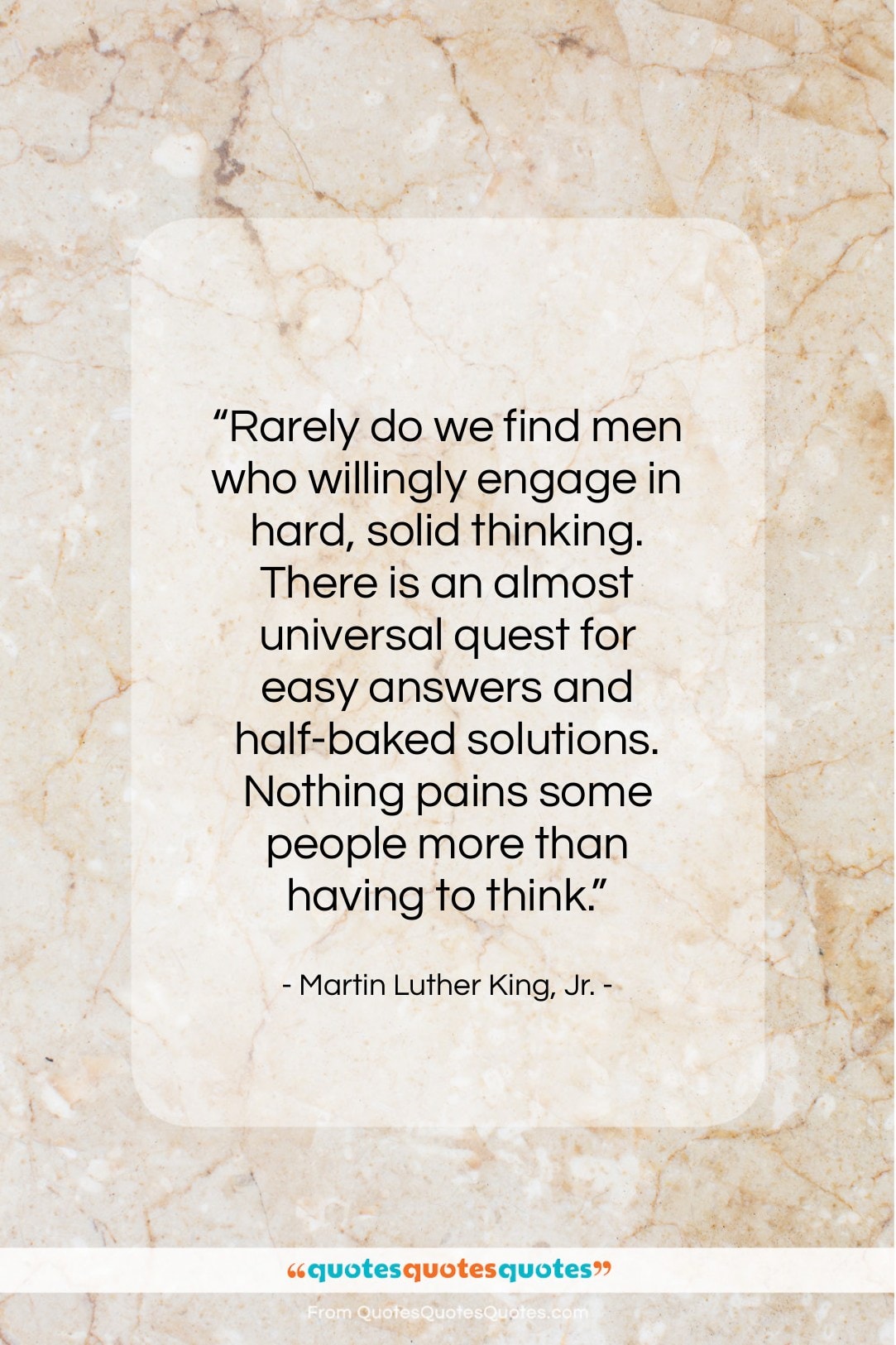 Martin Luther King, Jr. quote: “Rarely do we find men who willingly…”- at QuotesQuotesQuotes.com