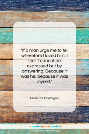 Michel de Montaigne quote: “If a man urge me to tell…”- at QuotesQuotesQuotes.com