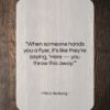 Mitch Hedberg quote: “When someone hands you a flyer…”- at QuotesQuotesQuotes.com