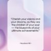 Napoleon Hill quote: “Cherish your visions and your dreams as…”- at QuotesQuotesQuotes.com