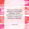 Napoleon Hill quote: “One must marry one’s feelings to one’s…”- at QuotesQuotesQuotes.com