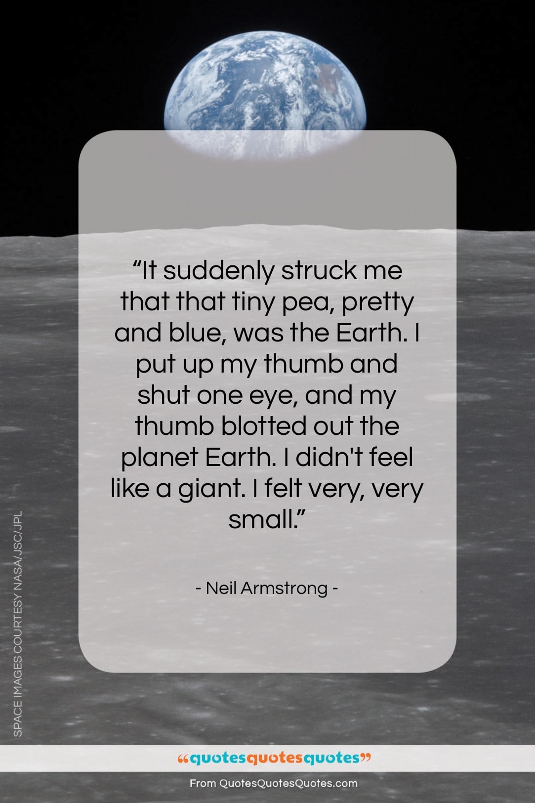 Neil Armstrong quote: “It suddenly struck me that that tiny…”- at QuotesQuotesQuotes.com