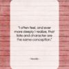 Novalis quote: “I often feel, and ever more deeply…”- at QuotesQuotesQuotes.com