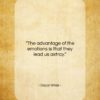 Oscar Wilde quote: “The advantage of the emotions is that…”- at QuotesQuotesQuotes.com