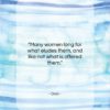 Ovid quote: “Many women long for what eludes them…”- at QuotesQuotesQuotes.com