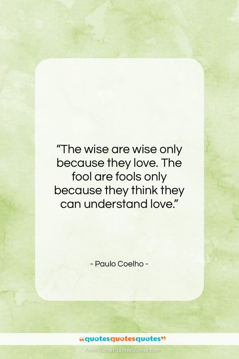 Paulo Coelho quote: “The wise are wise only because they…”- at QuotesQuotesQuotes.com