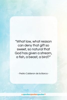 Pedro Calderon de la Barca quote: “What law, what reason can deny that…”- at QuotesQuotesQuotes.com