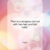 Plato quote: “Man is a wingless animal with two…”- at QuotesQuotesQuotes.com