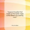 Pliny the Elder quote: “Hope is the pillar that holds up…”- at QuotesQuotesQuotes.com