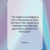 Plutarch quote: “To make no mistakes is not in…”- at QuotesQuotesQuotes.com