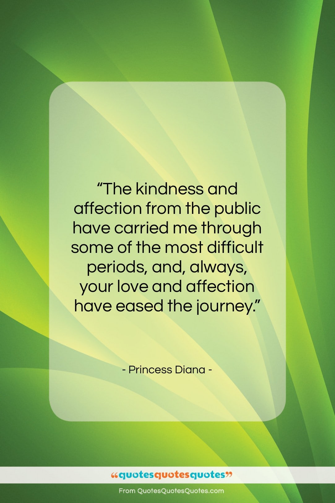 Princess Diana quote: “The kindness and affection from the public…”- at QuotesQuotesQuotes.com