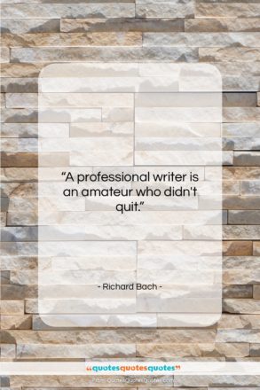 Richard Bach quote: “A professional writer is an amateur who…”- at QuotesQuotesQuotes.com