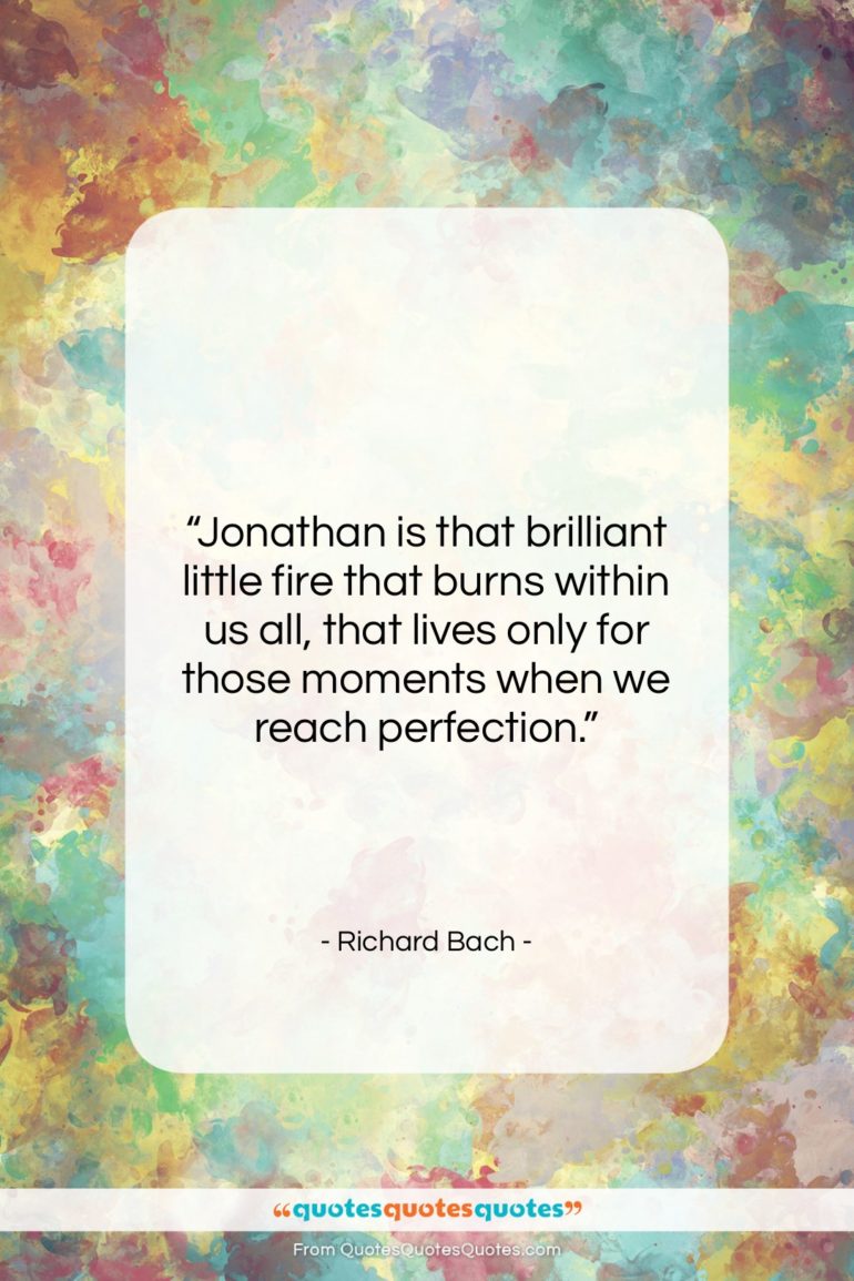 Richard Bach quote: “Jonathan is that brilliant little fire that…”- at QuotesQuotesQuotes.com