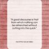 Saint Francis de Sales quote: “A good discourse is that from which…”- at QuotesQuotesQuotes.com