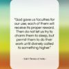 Saint Teresa of Avila quote: “God gave us faculties for our use;…”- at QuotesQuotesQuotes.com