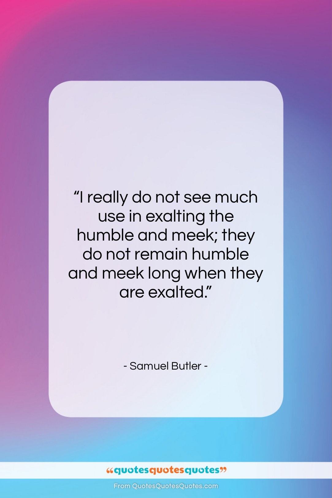 Samuel Butler quote: “I really do not see much use…”- at QuotesQuotesQuotes.com