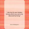 Soren Kierkegaard quote: “Life has its own hidden forces which…”- at QuotesQuotesQuotes.com