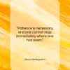 Soren Kierkegaard quote: “Patience is necessary, and one cannot reap…”- at QuotesQuotesQuotes.com