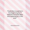Swami Sivananda quote: “Meditation is painful in the beginning but…”- at QuotesQuotesQuotes.com