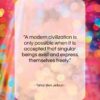 Tahar Ben Jelloun quote: “A modern civilization is only possible when…”- at QuotesQuotesQuotes.com