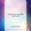 Theodore Roethke quote: “I learn by going where I have…”- at QuotesQuotesQuotes.com