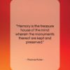 Thomas Fuller quote: “Memory is the treasure house of the…”- at QuotesQuotesQuotes.com