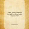 Thomas More quote: “Fond memory brings the light of other…”- at QuotesQuotesQuotes.com