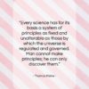 Thomas Paine quote: “Every science has for its basis a…”- at QuotesQuotesQuotes.com