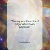 Tom Robbins quote: “The sky was the color of Edgar…”- at QuotesQuotesQuotes.com