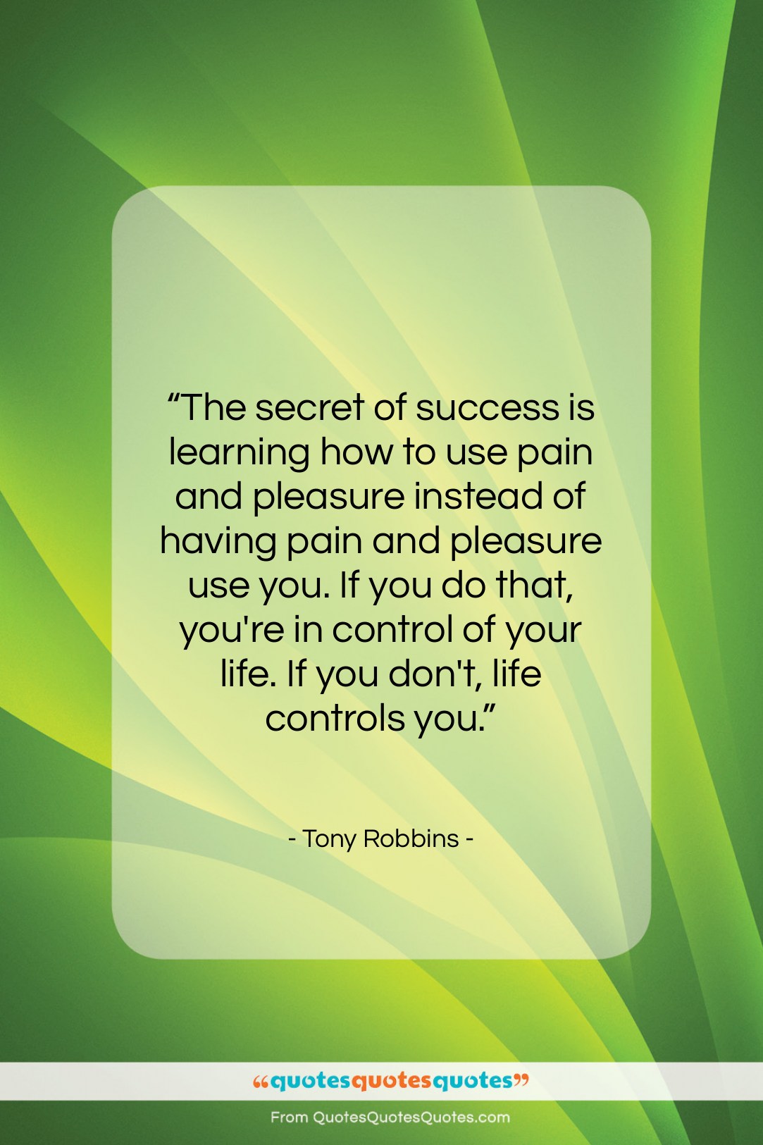 Tony Robbins quote: “The secret of success is learning how…”- at QuotesQuotesQuotes.com
