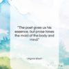 Virginia Woolf quote: “The poet gives us his essence, but…”- at QuotesQuotesQuotes.com