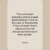 Voltaire quote: “It is not known precisely where angels…”- at QuotesQuotesQuotes.com