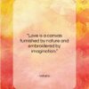 Voltaire quote: “Love is a canvas furnished by nature…”- at QuotesQuotesQuotes.com