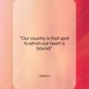 Voltaire quote: “Our country is that spot to which…”- at QuotesQuotesQuotes.com