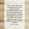 Warren G. Harding quote: “I don’t know what to do or…”- at QuotesQuotesQuotes.com