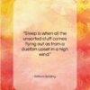 William Golding quote: “Sleep is when all the unsorted stuff…”- at QuotesQuotesQuotes.com