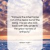 William Hazlitt quote: “Fame is the inheritance not of the…”- at QuotesQuotesQuotes.com