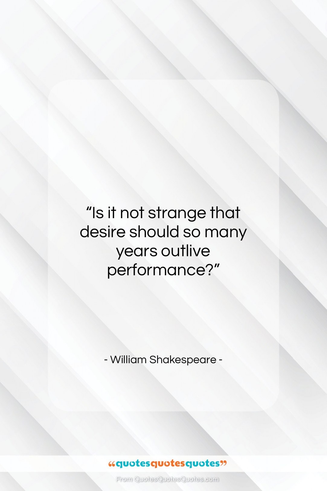 William Shakespeare quote: “Is it not strange that desire should…”- at QuotesQuotesQuotes.com